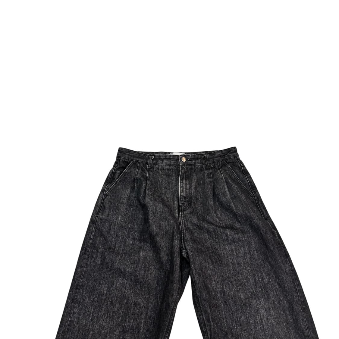 포트너스 투 턱 와이드 데님 팬츠 상품이미지2