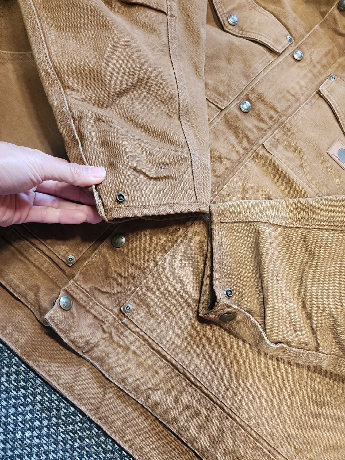 칼하트 버윅 미디엄 브라운 숏 자켓 2XL 상품이미지9