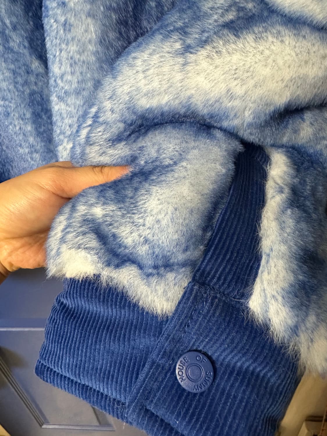 하우스오브써니 블루 퍼 아노락 점퍼 상품이미지6