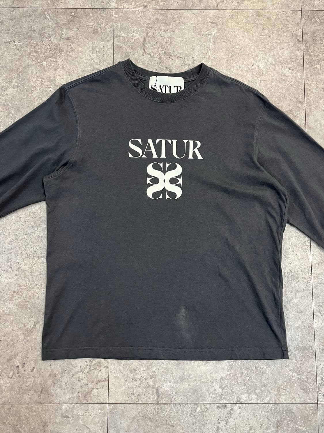 세터 빅로고 긴팔티 롱슬리브리스 차콜 95 #3257 상품이미지4