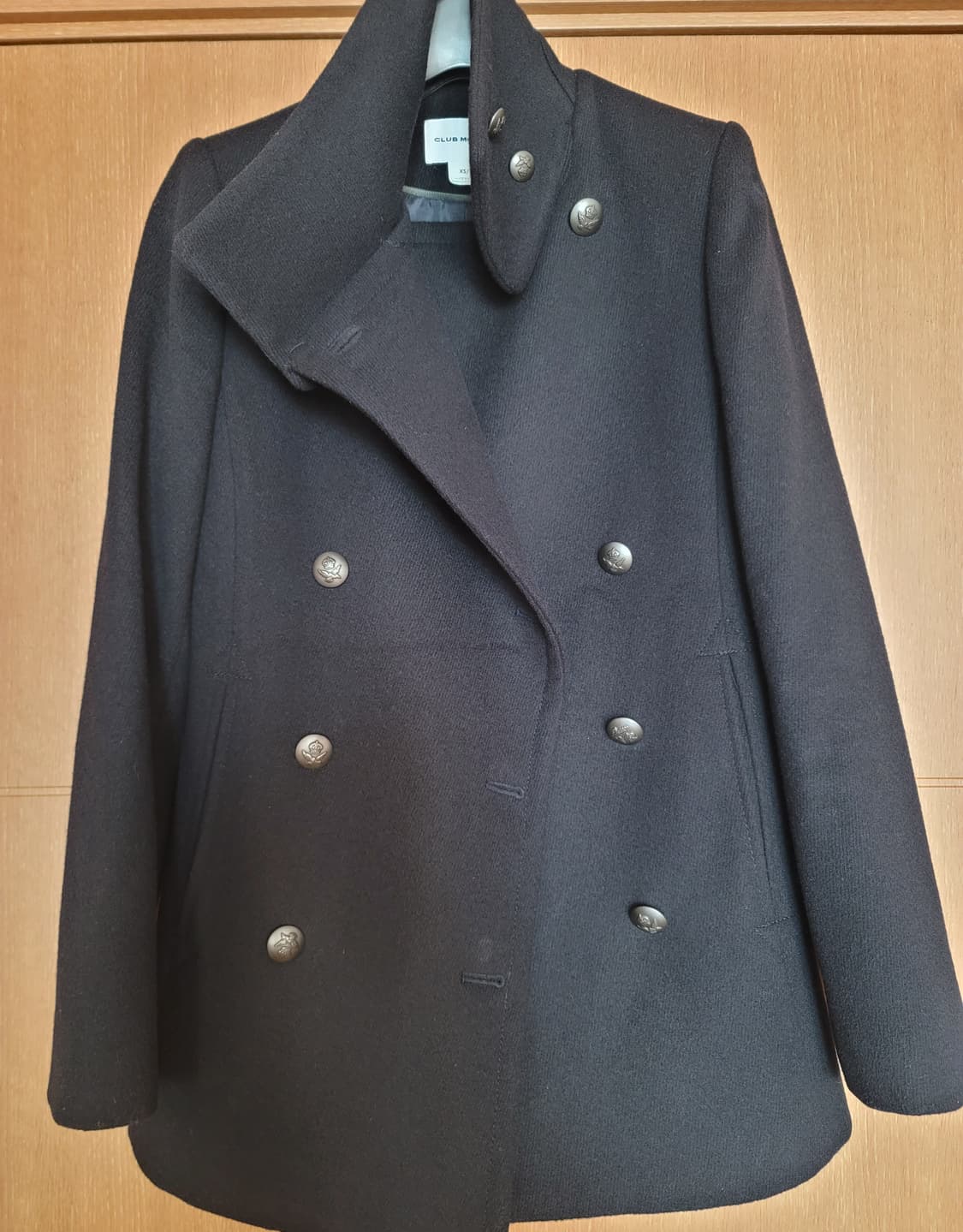 클럽모나코 울100 피코트 여성 아우터 하프코트 다크네이비 상품이미지2