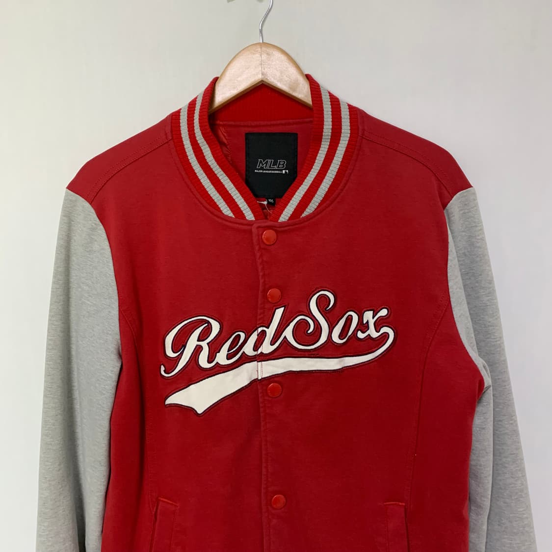 MLB 빈티지 스타디움 자켓 바시티 점퍼 레드 그레이 105 엠엘비 상품이미지4