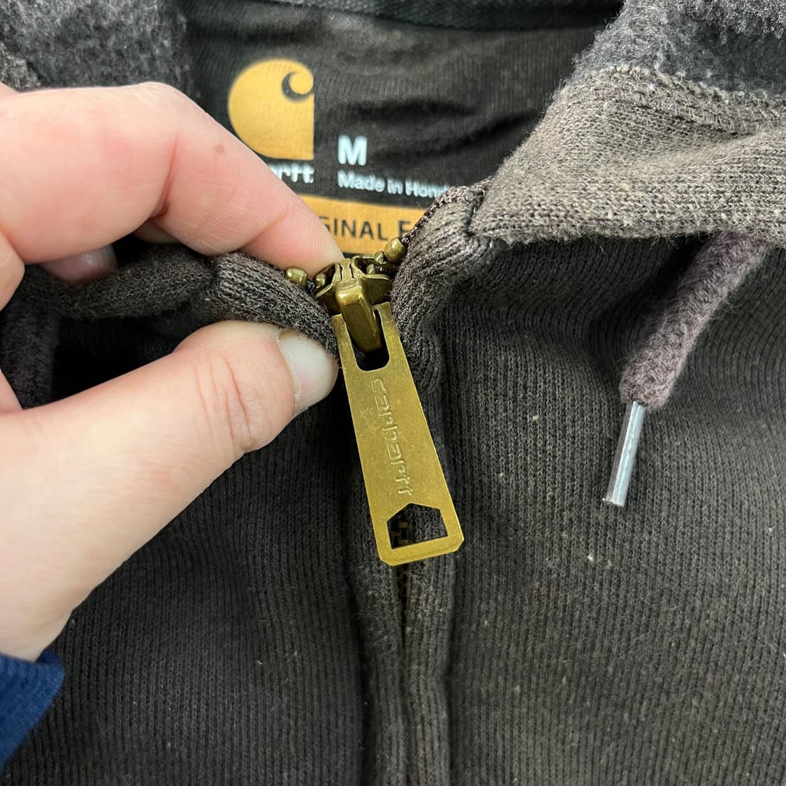 100 칼하트 WIP 브라운 후드집업 상품이미지3