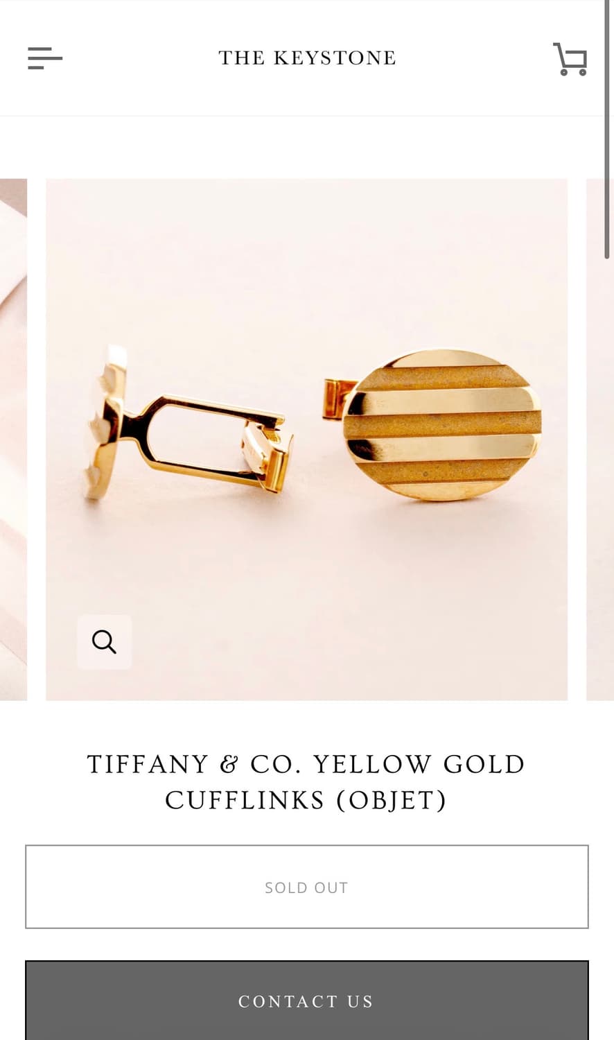 Tiffany 18k yellow gold cufflinks 상품이미지3