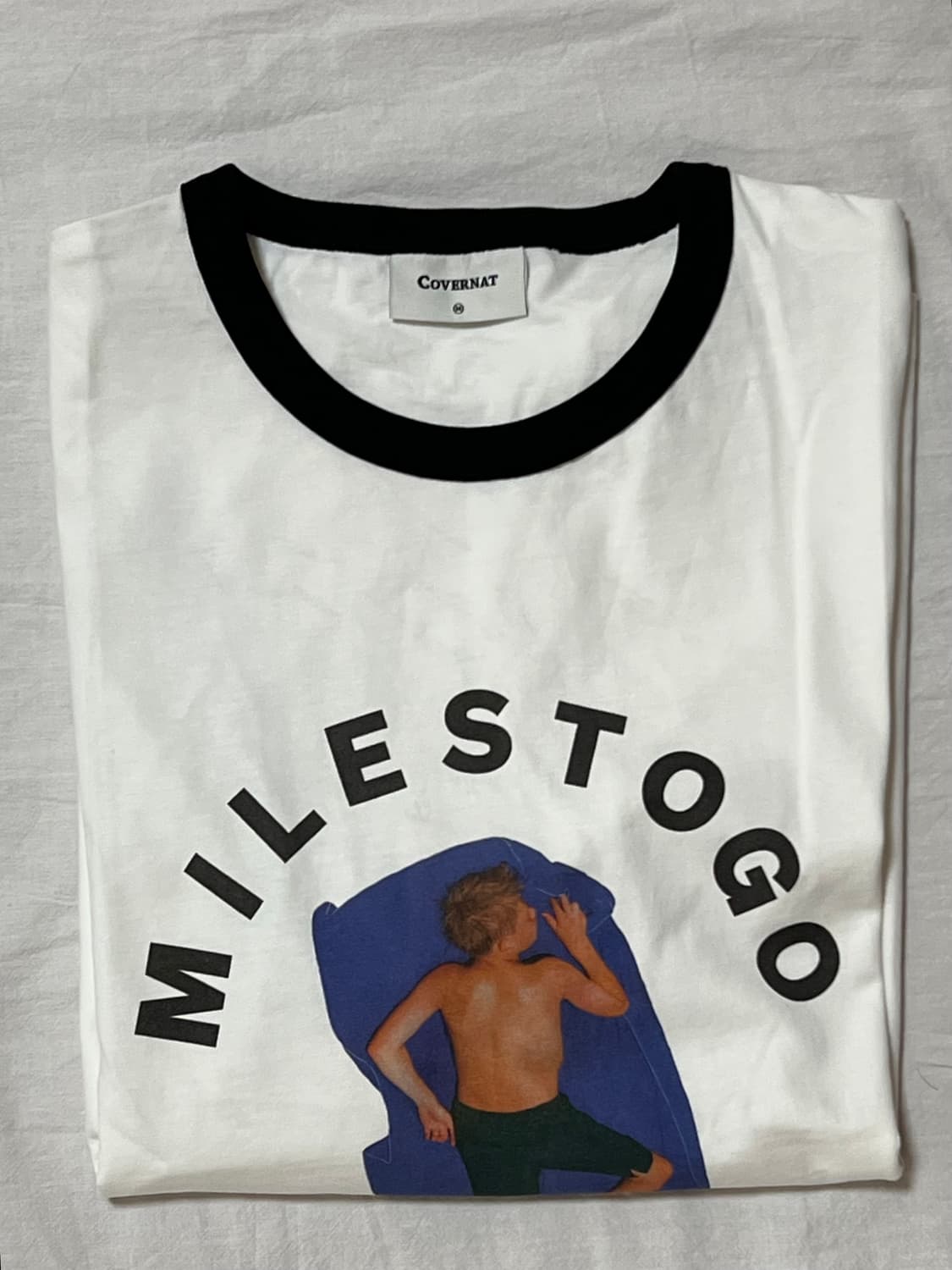 [새상품] M) 커버낫 썬베이딩 링거티셔츠 화이트 상품이미지4