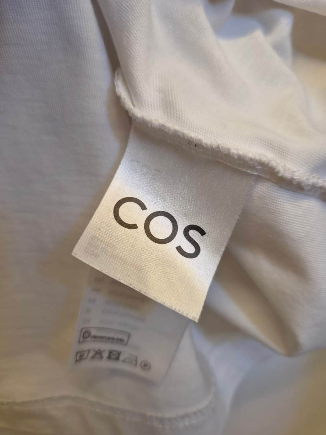 COS 코스 화이트 오버핏 반팔면티 L 상품이미지4