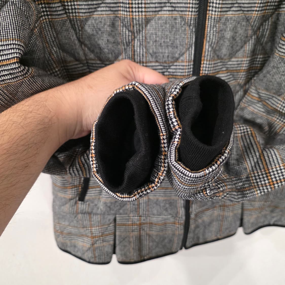 와이드앵글 여성 퀼팅 체크 자켓 55~55반 상품이미지6