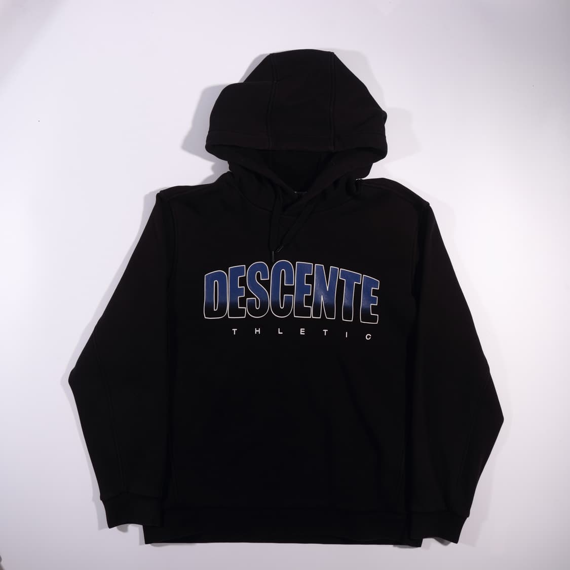 데상트 프린팅로고 기모 후드티 B576 상품이미지1