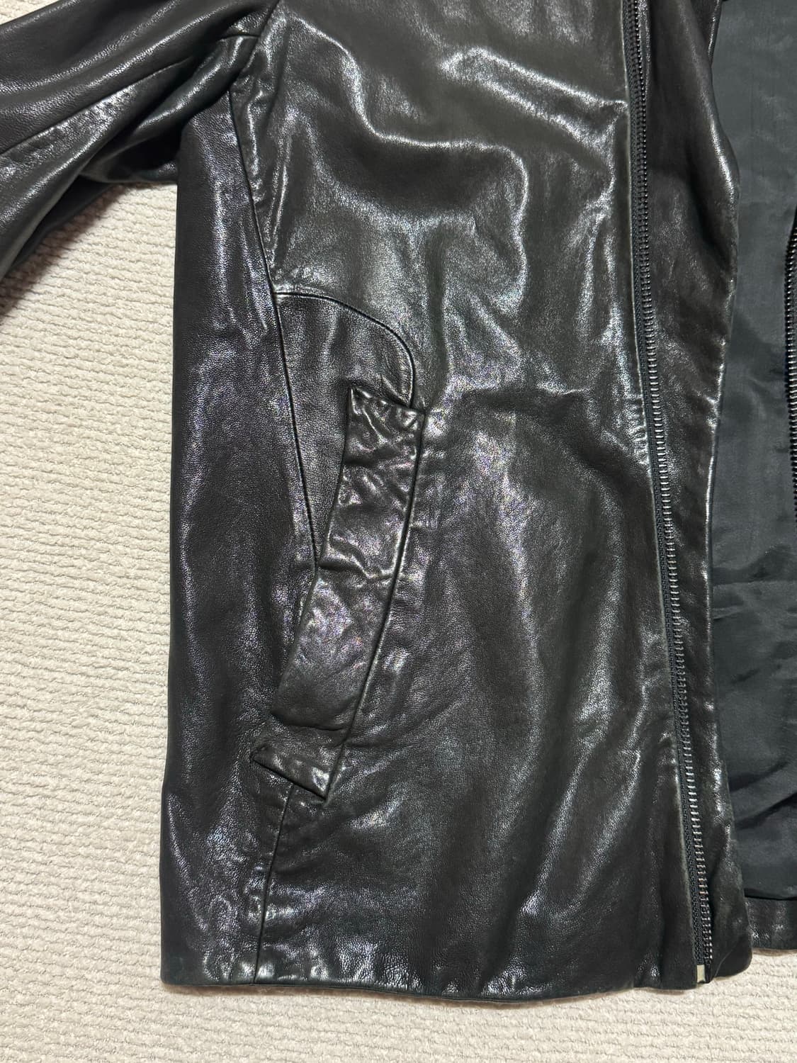 Theory 양가죽 라이더 자켓 L 상품이미지5