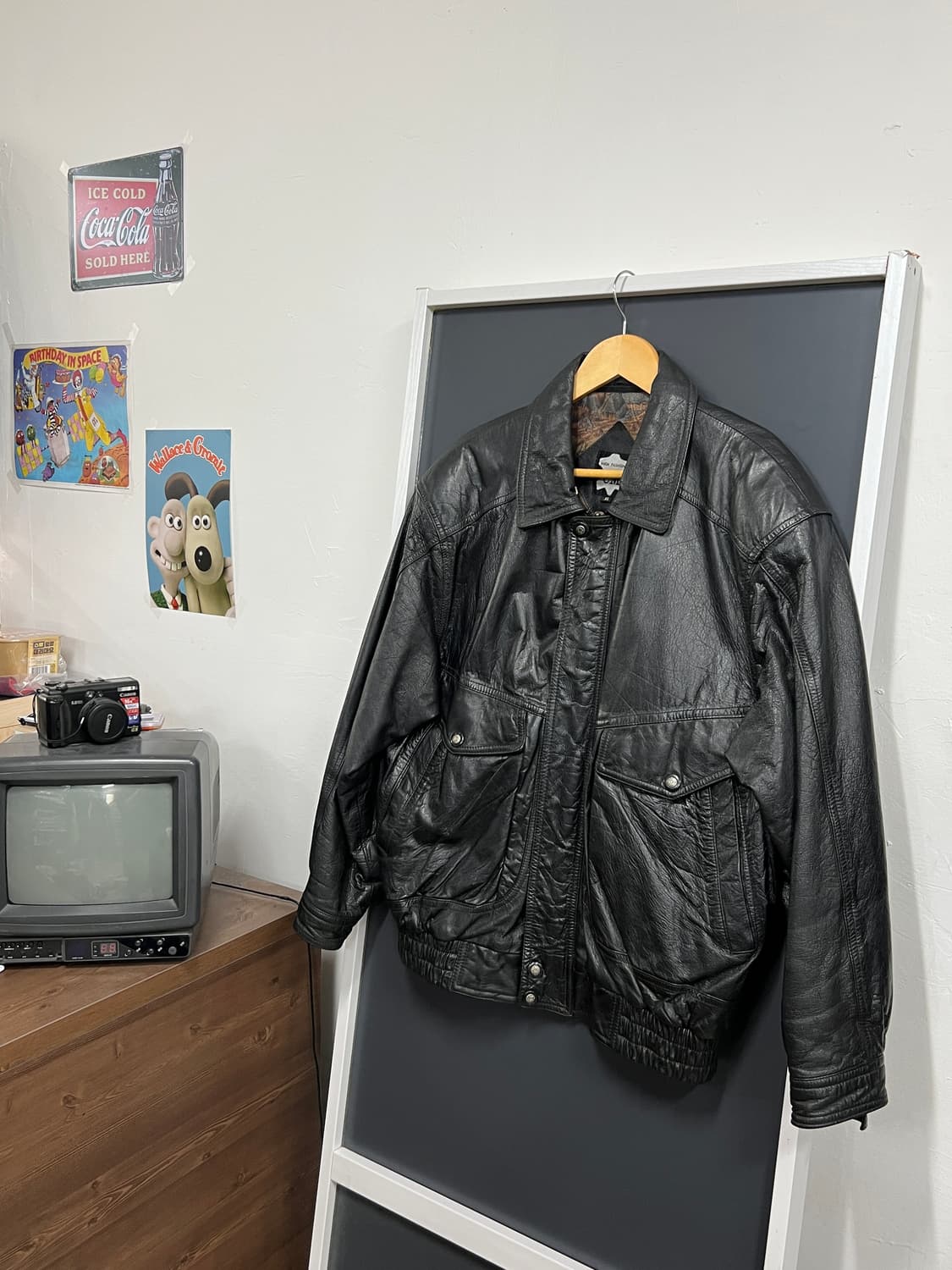리얼레더 90s 양가죽 빈티지 A-2 가죽자켓 상품이미지1
