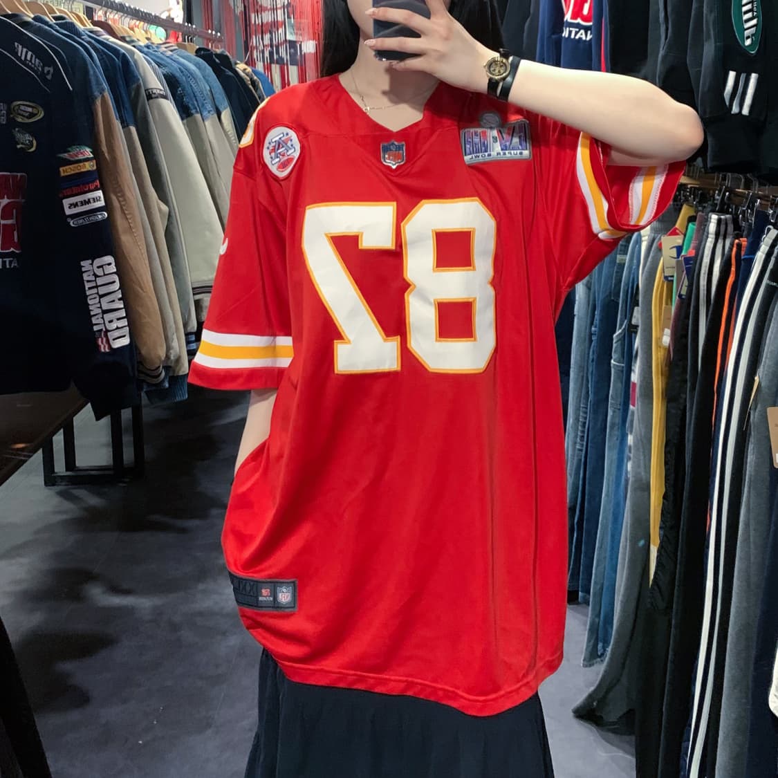 [IM] NFL X NIKE 캔자스시티 치프스 KELCE No.87 레드 상품이미지1