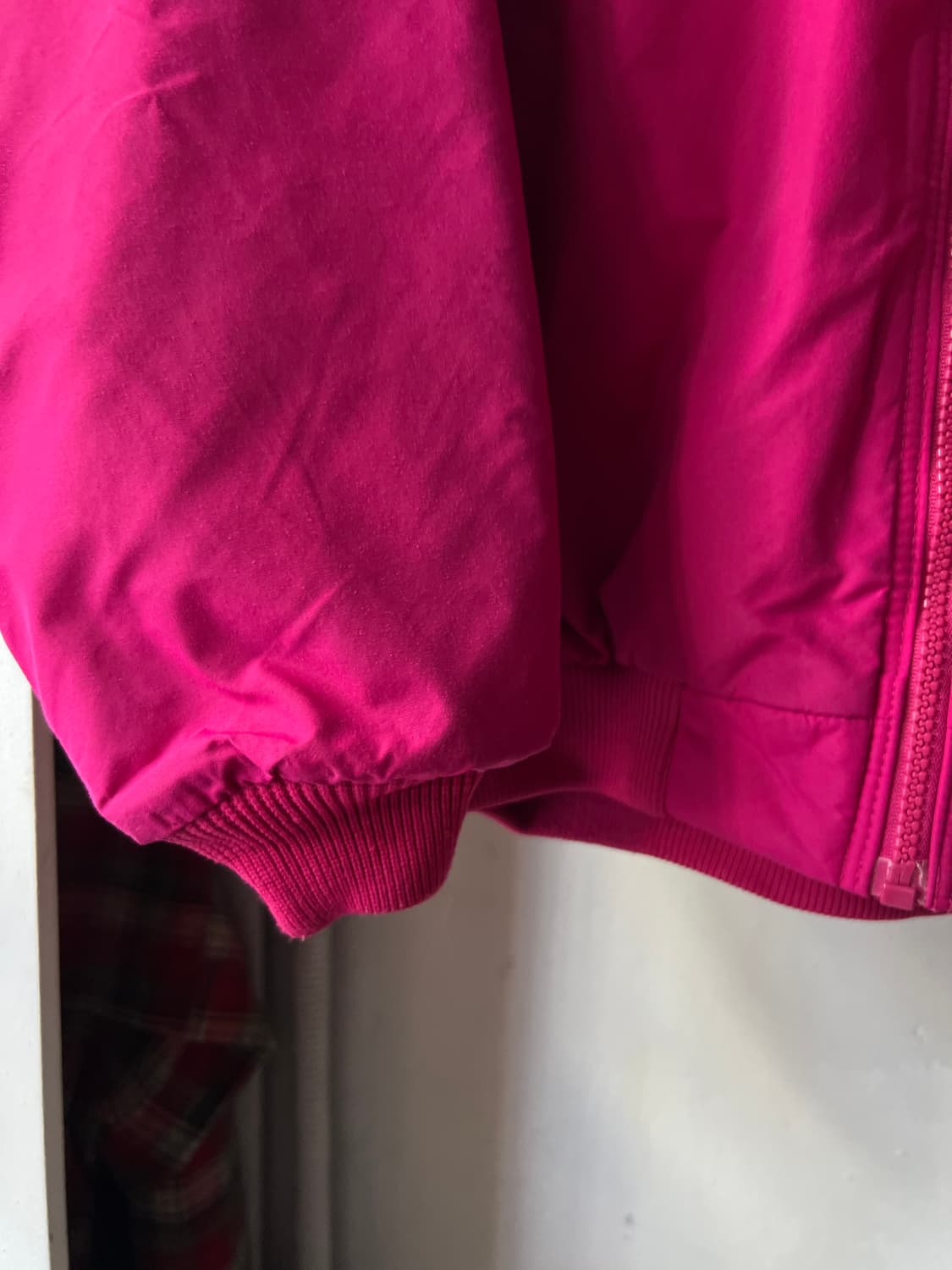 [L]파타고니아 Made in USA 플리스 라이닝 핑크 웜업 자켓 상품이미지7