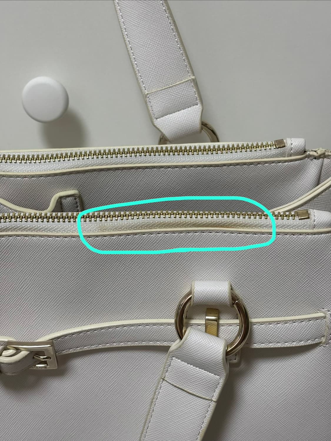 PINKY&DIANNE 핑키앤다이안 화이트 토트백 가방 아이보리 갸루 상품이미지4