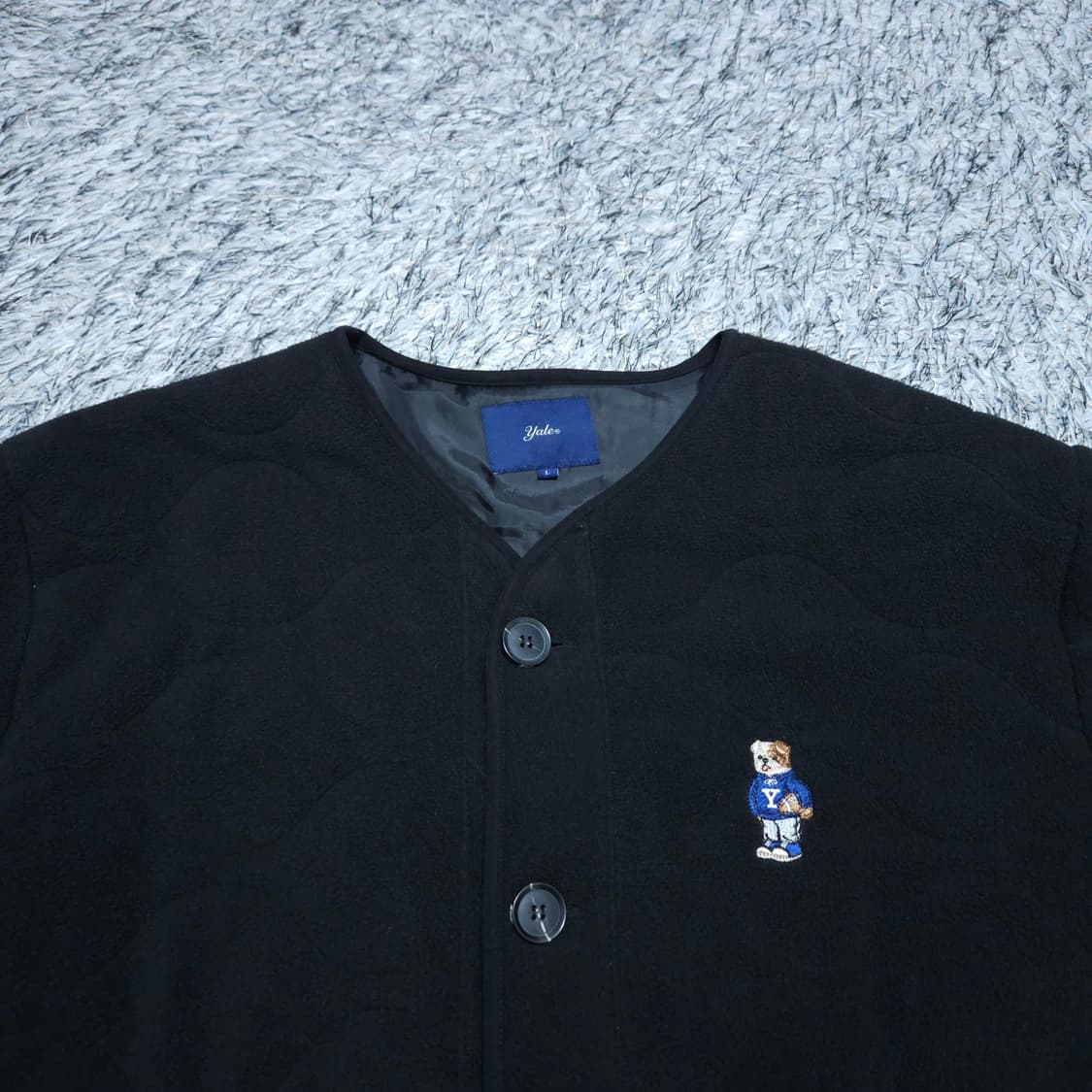 예일Yale) L 남자 뽀글이 플리스자켓 블랙 / 왕눈이샵 상품이미지3