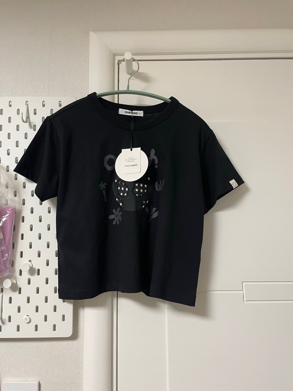 (택O 새상품) 오헤시오 DOT BUG PATCHY T-SHIRT 반팔 상품이미지4