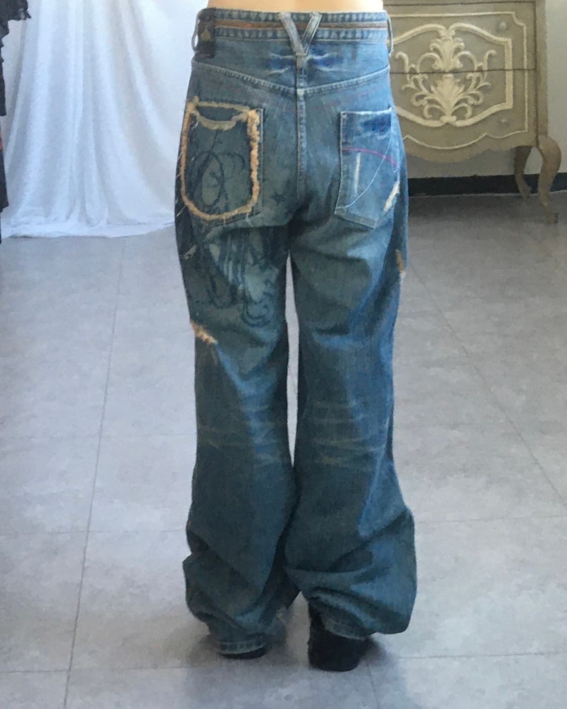 Back point denim pants 상품이미지1