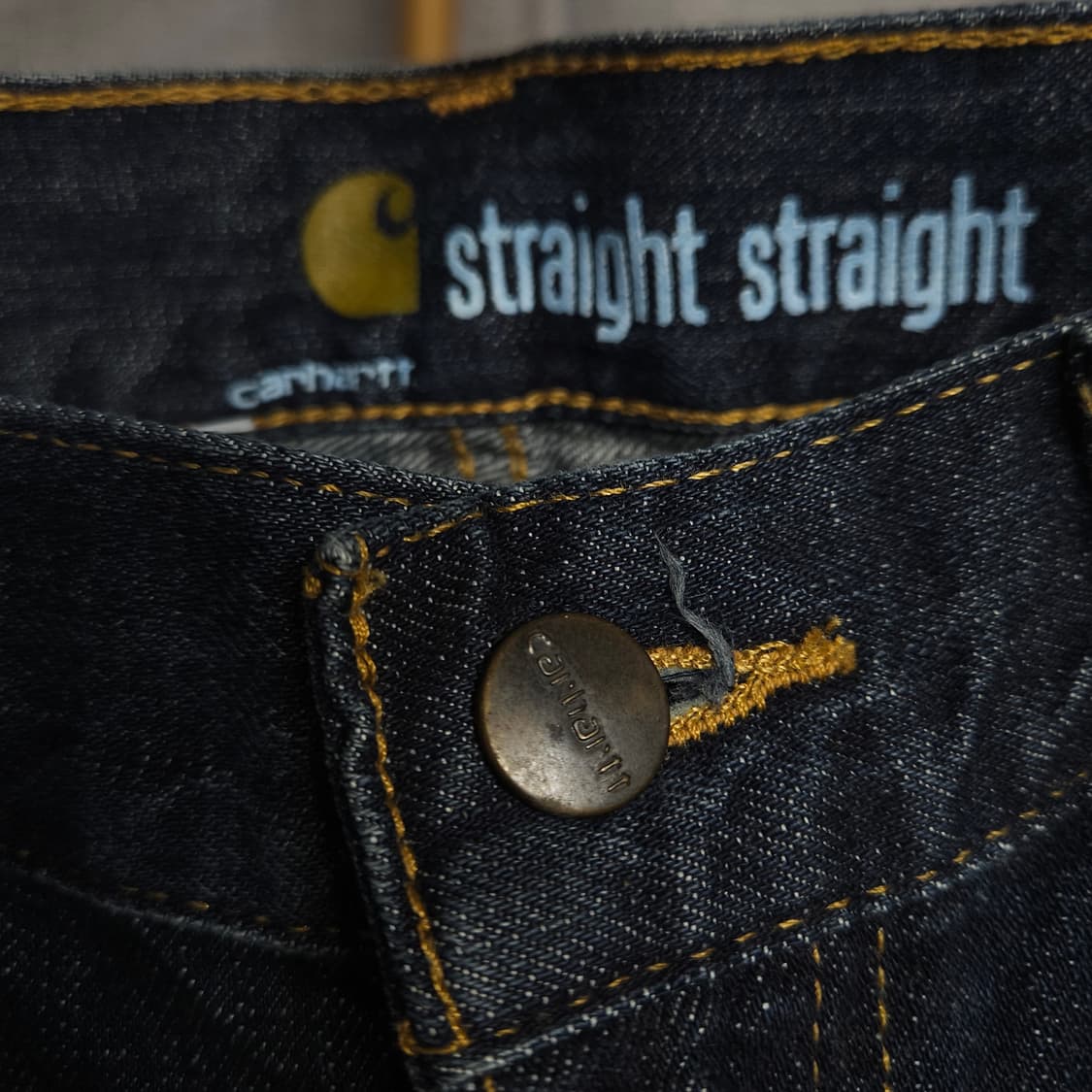 36/32 ) 칼하트 스트레이트 진청 청바지 상품이미지3