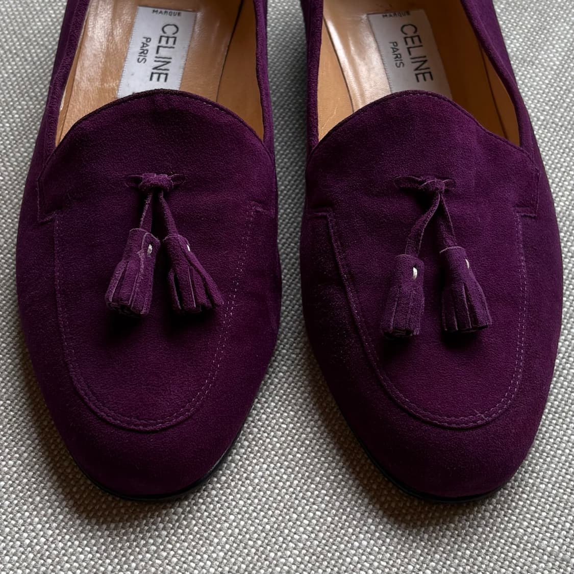 [230] 80s CELINE 퍼플 스웨이드 태슬로퍼  상품이미지3