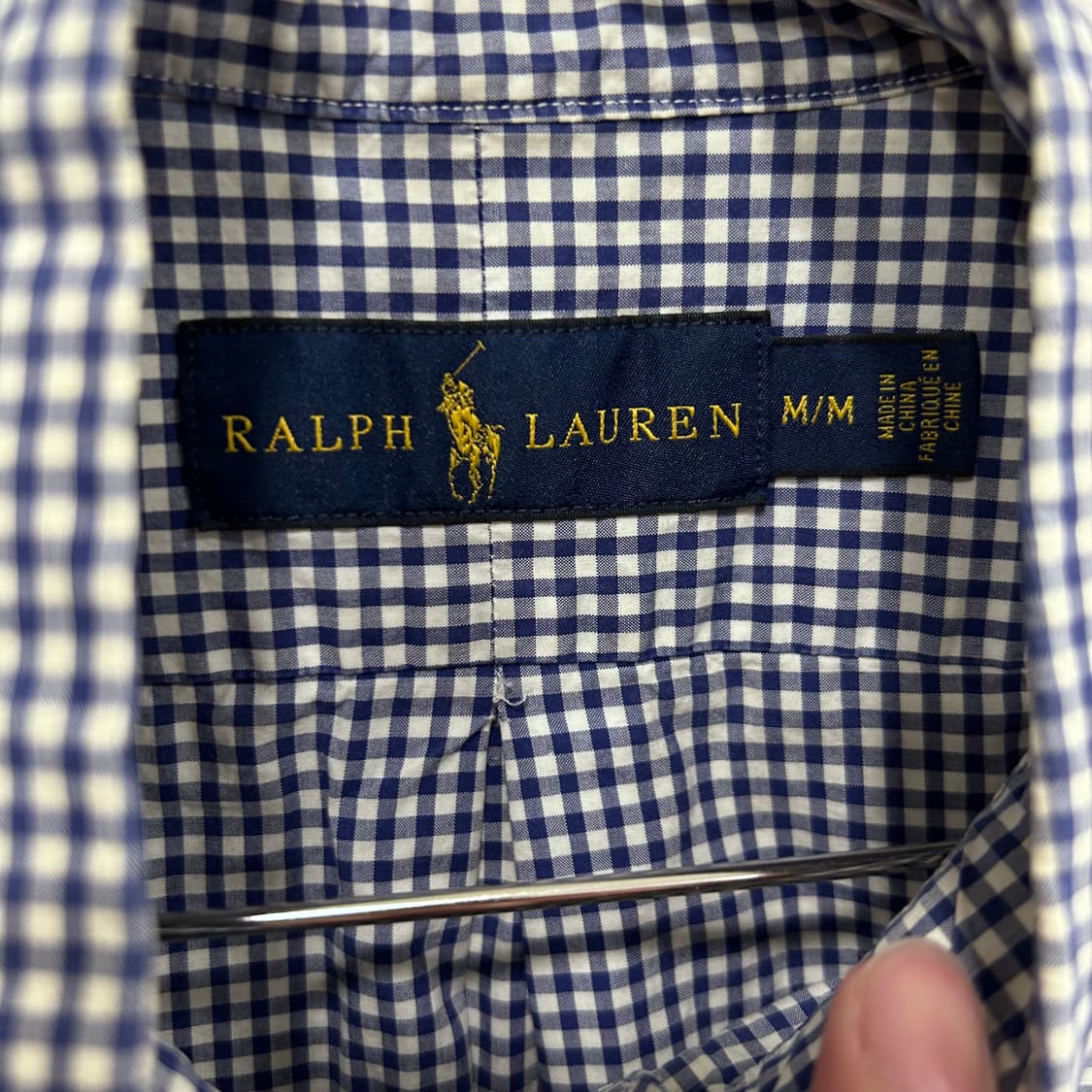 폴로 랄프로렌 스몰포니 깅엄 체크 코튼 셔츠 상품이미지3
