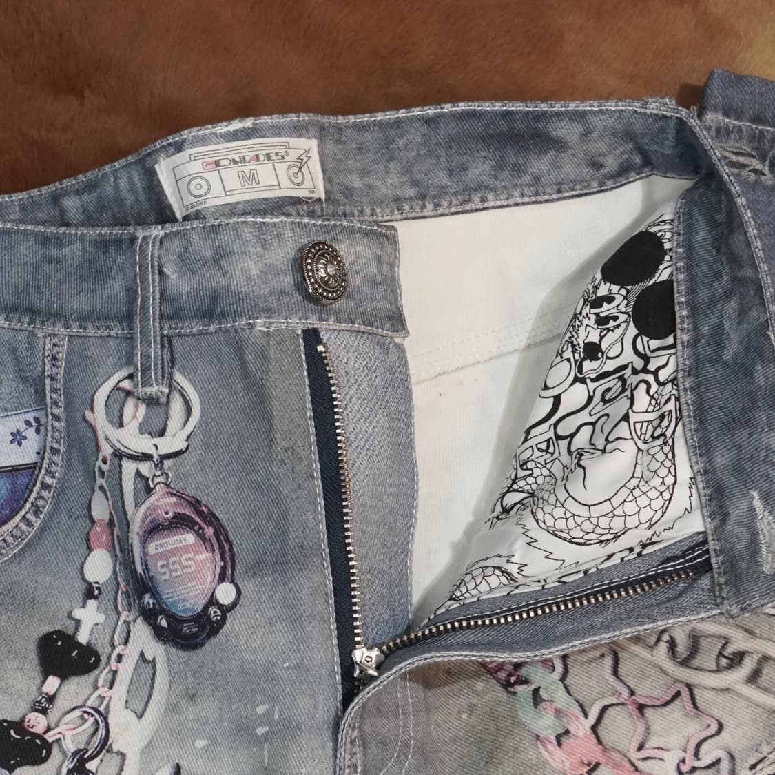 DND4DES 카툰 체인 와이드 팬츠 상품이미지7