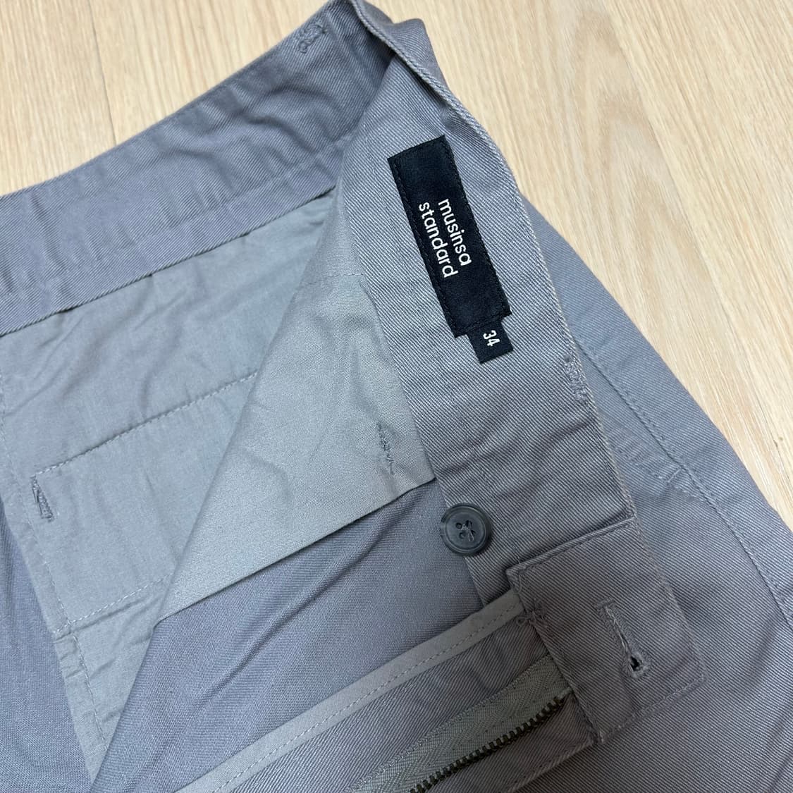 무신사 와이드 치노팬츠 그레이 상품이미지3