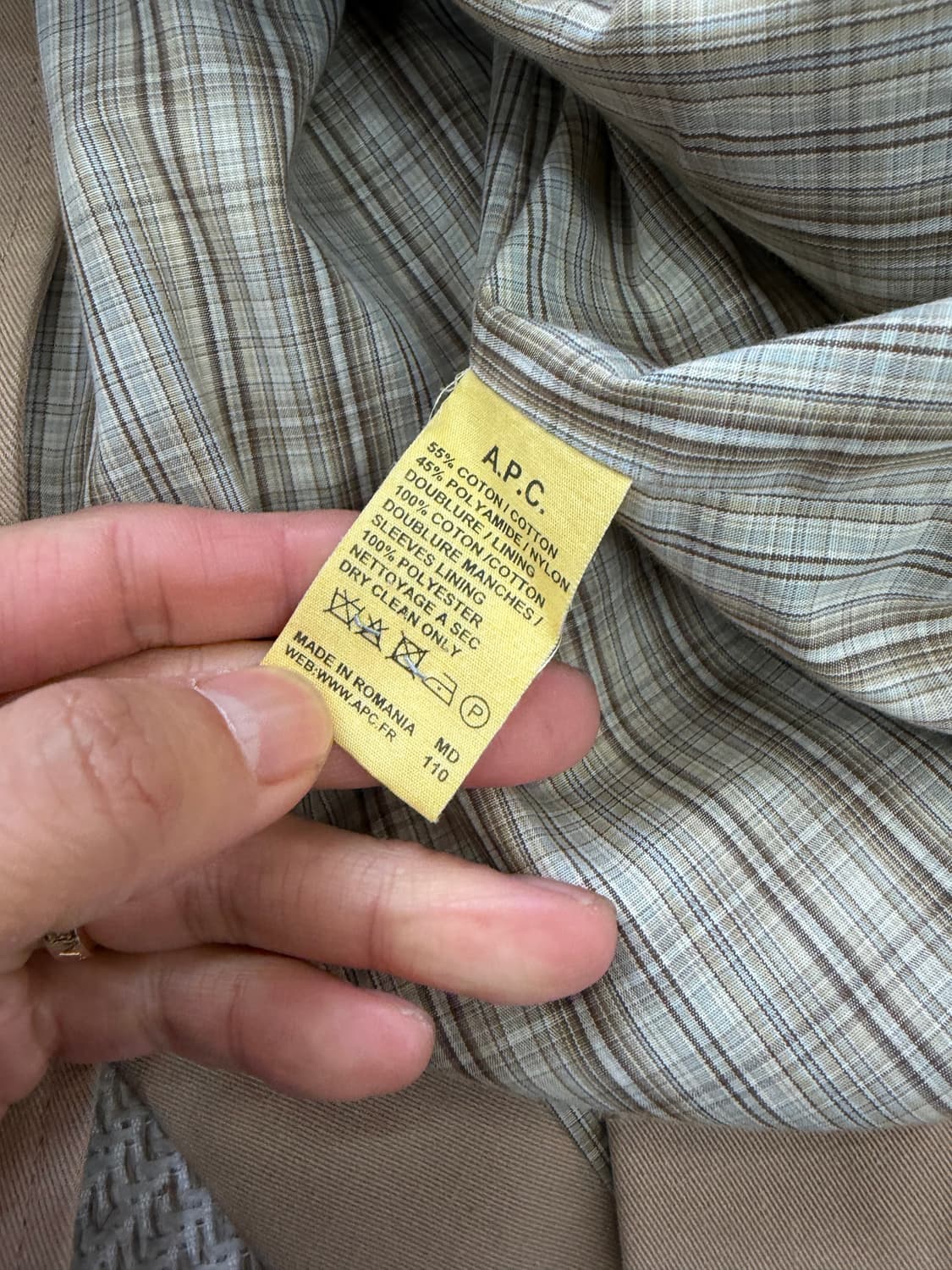 정품) A.P.C. 아페쎄 여성 베이지 트렌치코트 38 상품이미지7