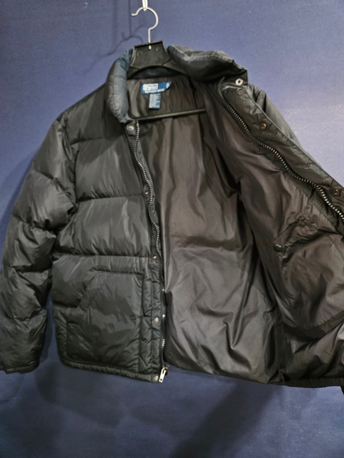 폴로 랄프로렌 블랙컬러 남성 100 다운 숏패딩  상품이미지8