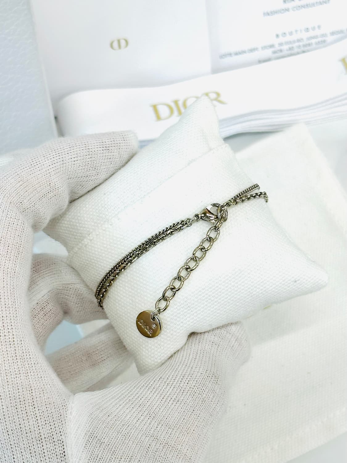 디올 쁘띠 더블 크리스탈 팔찌 상품이미지4