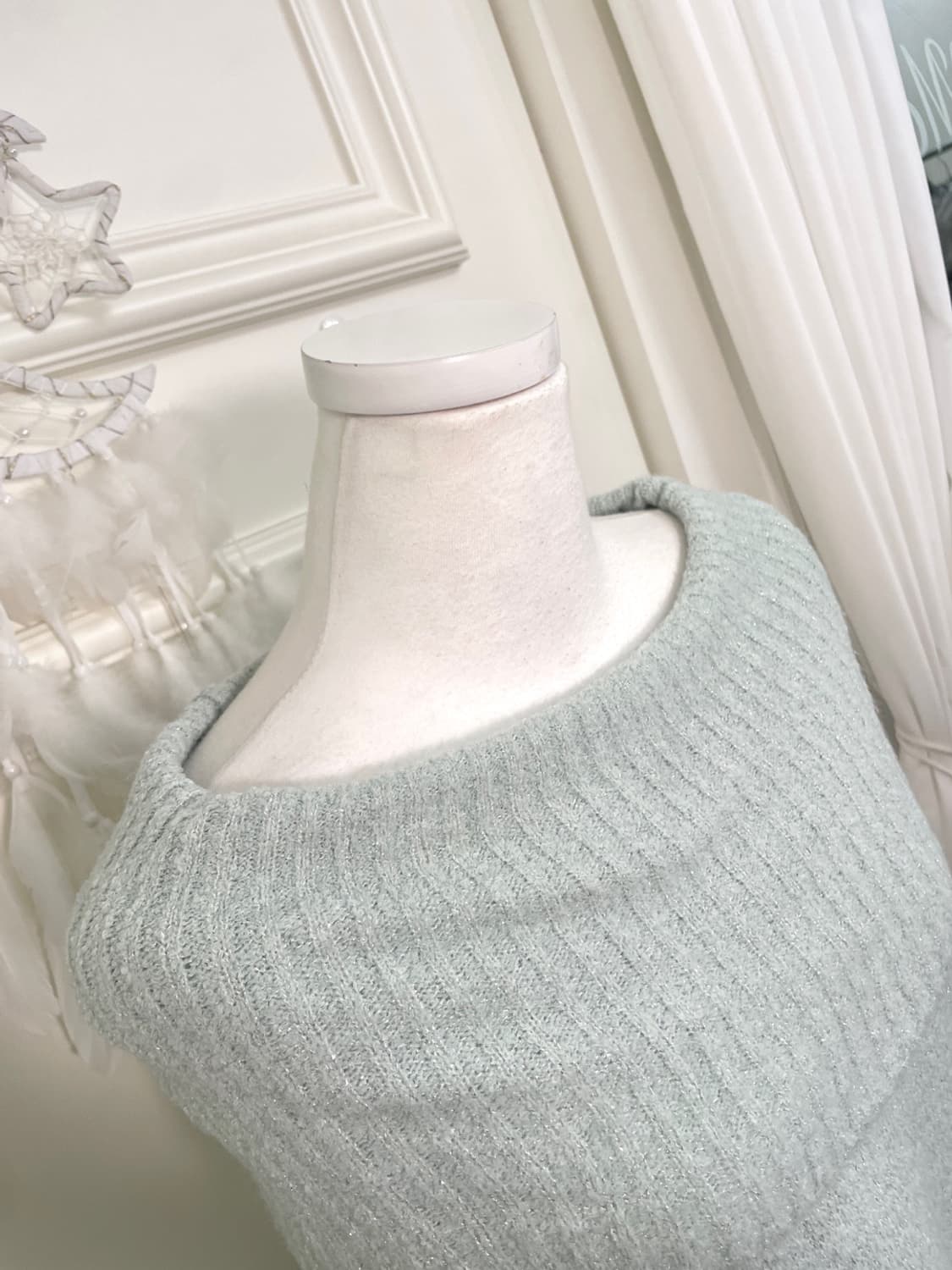 GROVE mint silver glitter off shoulder s 상품이미지7