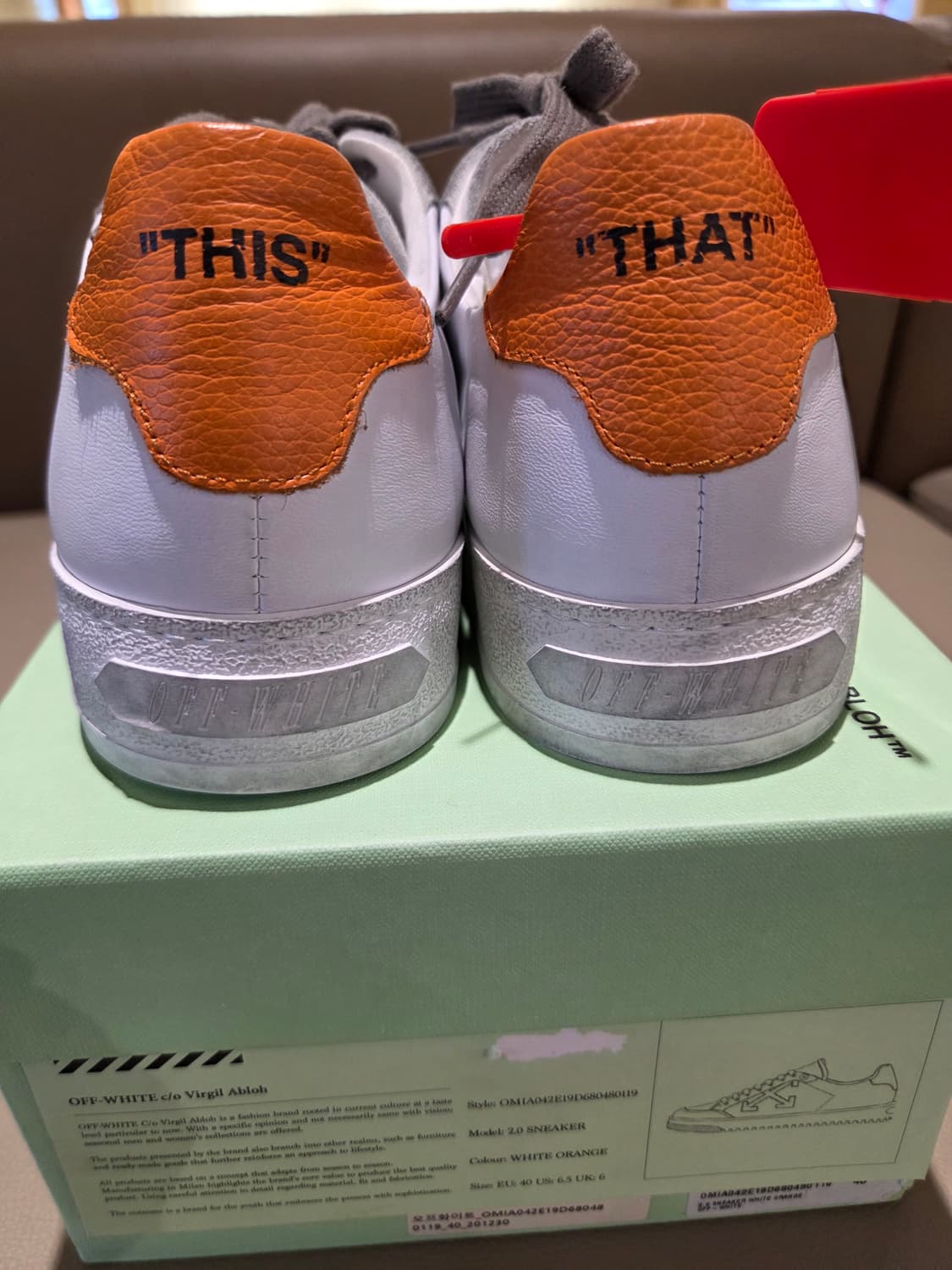 오프화이트 빈티지 애로우 레더 스니커즈 상품이미지7