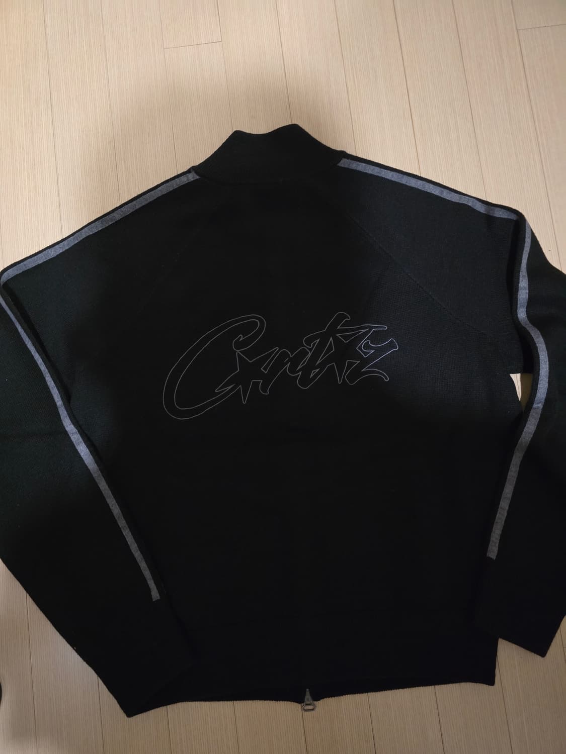 코르테이즈 니트 집업 블랙/그레이 S 상품이미지2