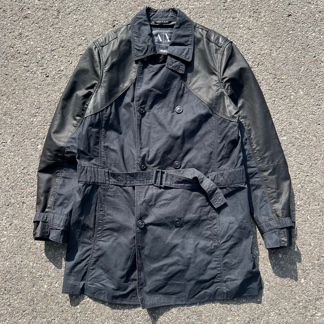 아르마니 익스체인지 코팅 트림 트렌치 코트 상품이미지1
