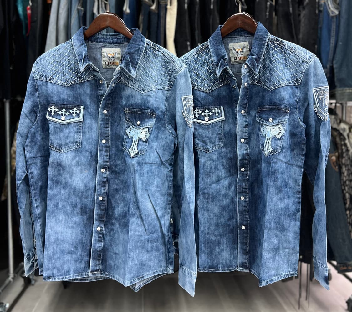 격자 워싱 남방  상품이미지5