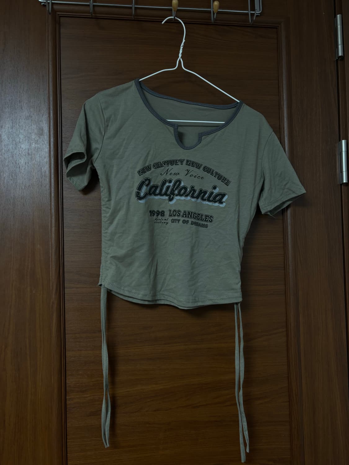 빈티지 크롭 셔링티 상품이미지1