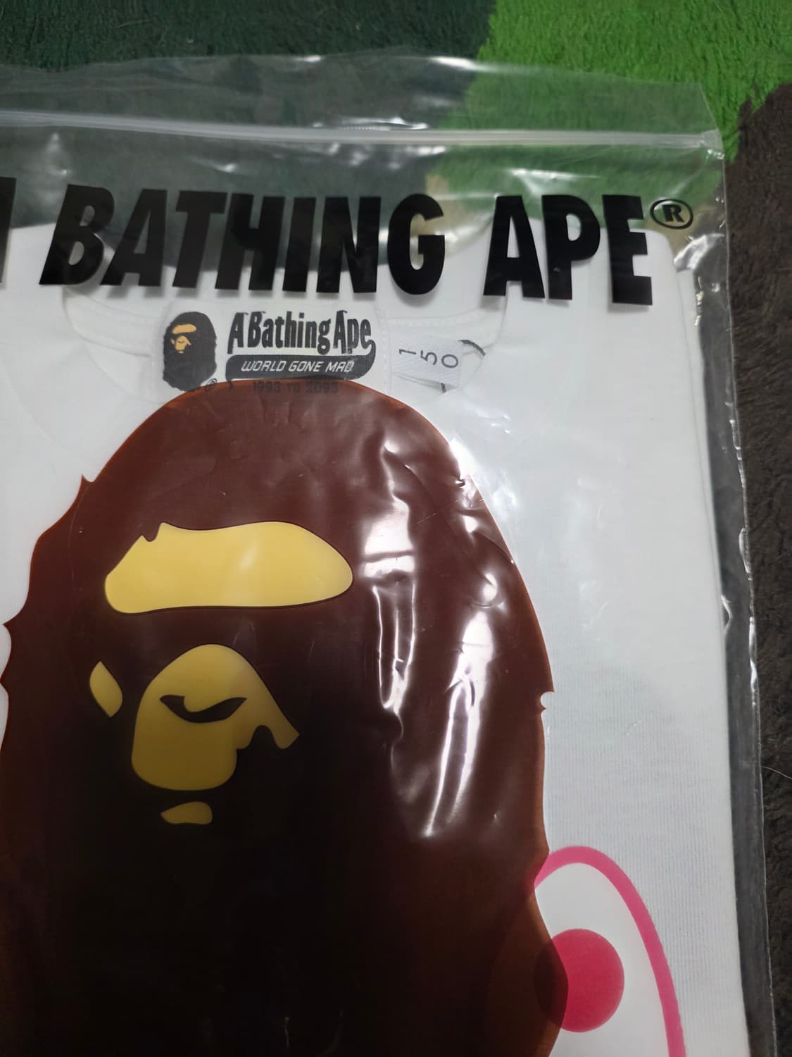 [150] 베이프 ABC 핑크카모 마일로 인 샤크 반팔티 화이트 키즈 상품이미지5