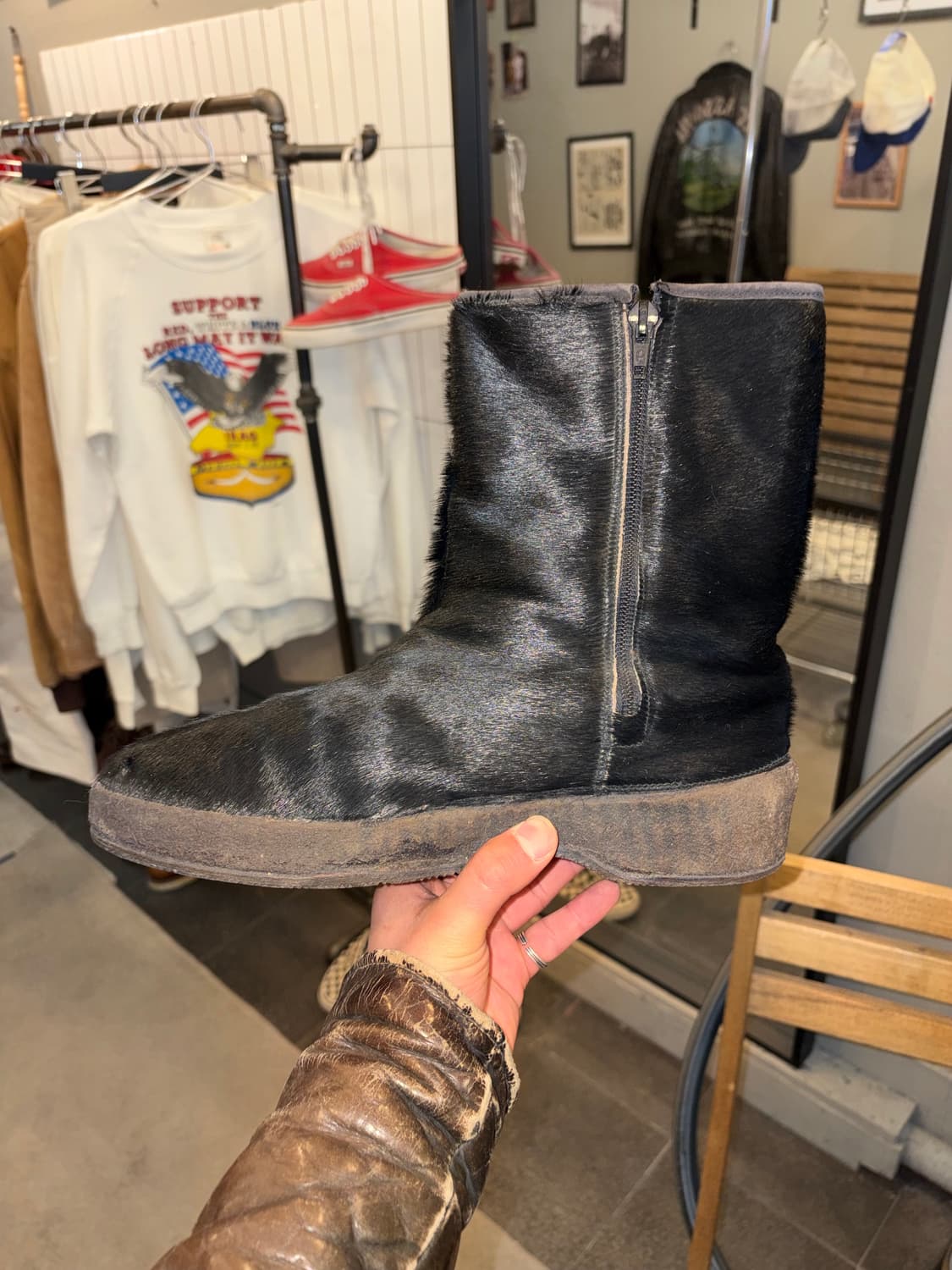 Hair-on Cowhide(Pony hair) American boot 상품이미지8