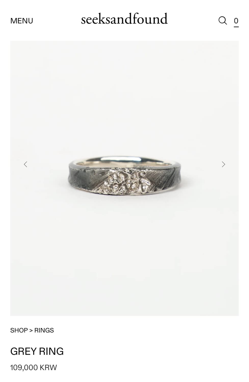 [15호] 식스앤파운드(구 노멀드) GREY RING 커스텀 버전 상품이미지1