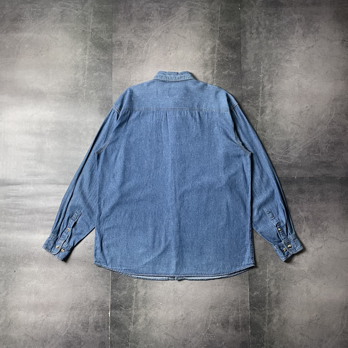 AMPLITUDE 빈티지 다운버튼 코튼 데님 셔츠 A00754 상품이미지6