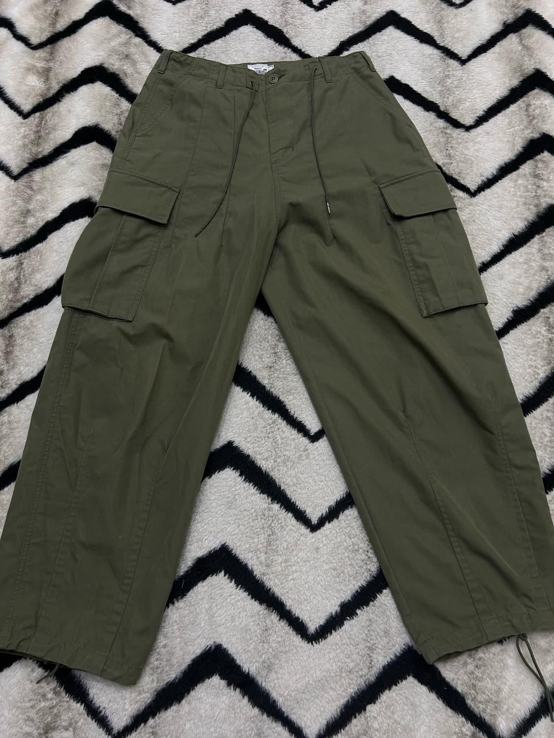 [S]빅유니온 코튼 벌룬 카고 팬츠/카키올리브 상품이미지1