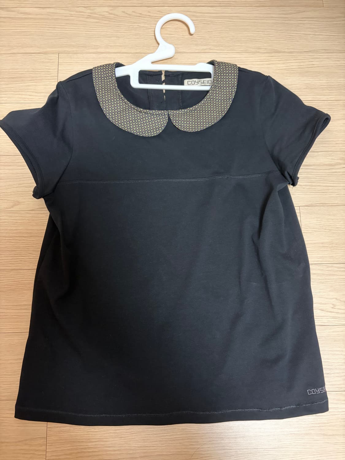 ROUND COLLAR HALF BLOUSE BLACK 상품이미지2
