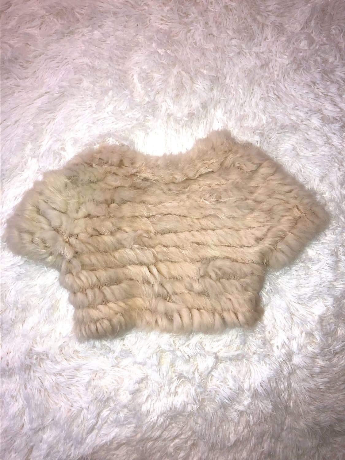 cream ivory fur outer  상품이미지2