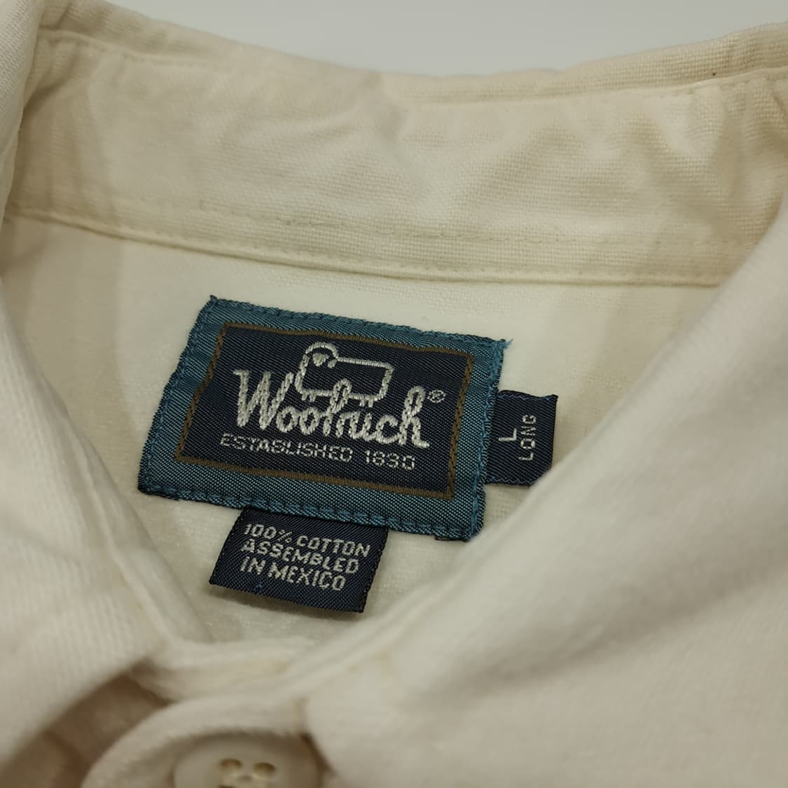 CL368 L 울리치 90s 곰그래픽 헤비플란넬 아이보리 셔츠 남방 상품이미지3