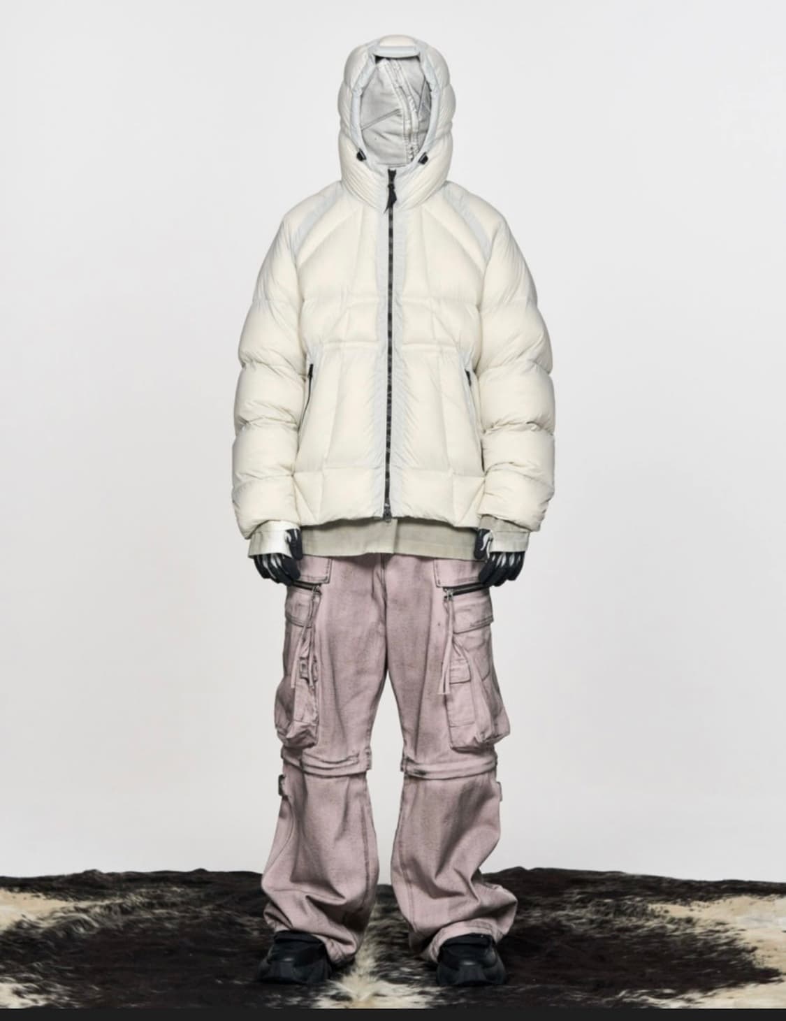 스키즘인듀싱 패딩 SHEER DOWN JACKET ECRU 상품이미지3