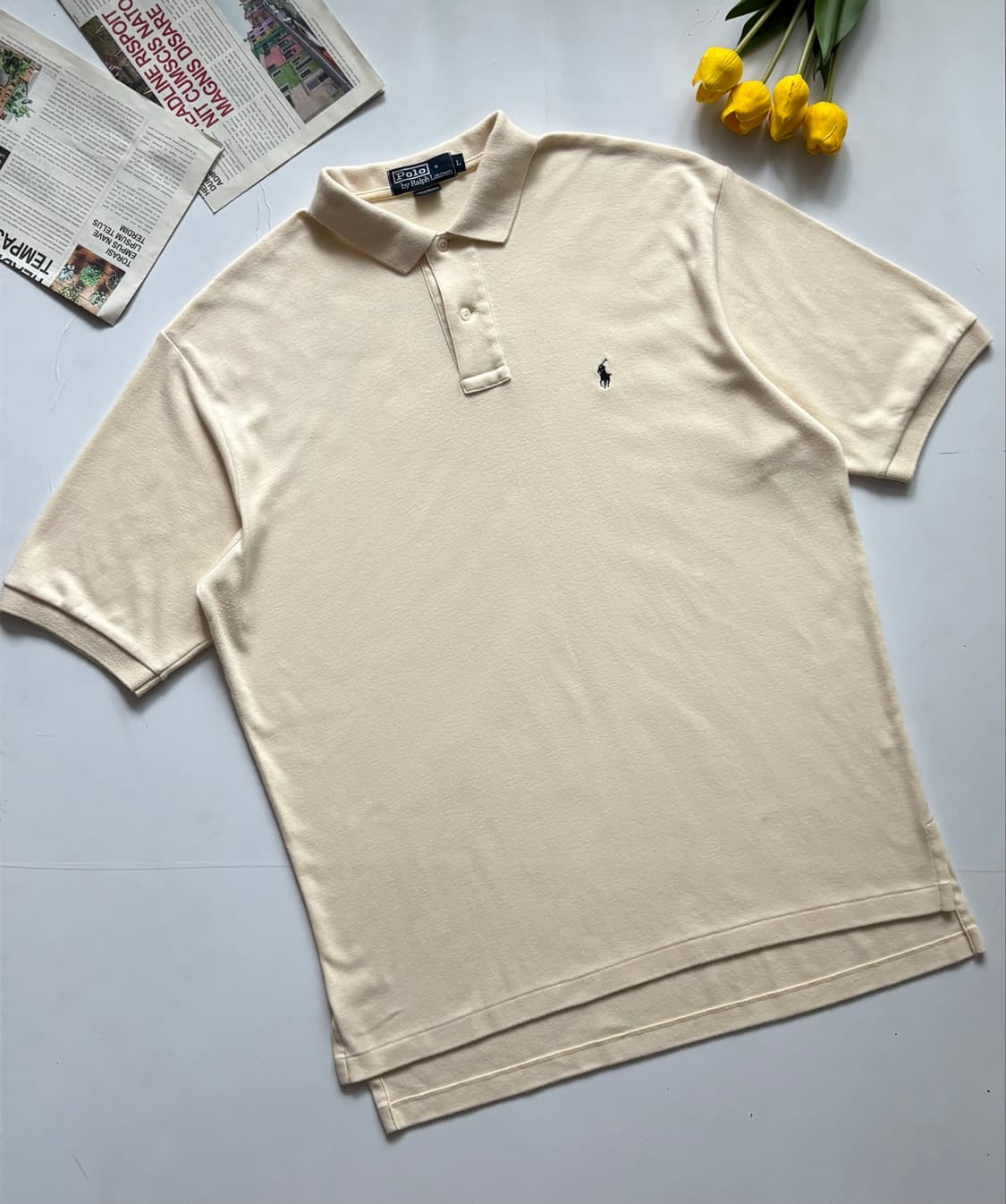 Polo 폴로랄프로렌 오버핏 아이보리 카라티  상품이미지1