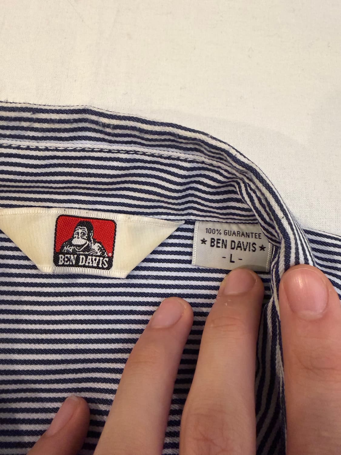 벤데이비스 일본판 히코리 스트라이프 워크셔츠 상품이미지4