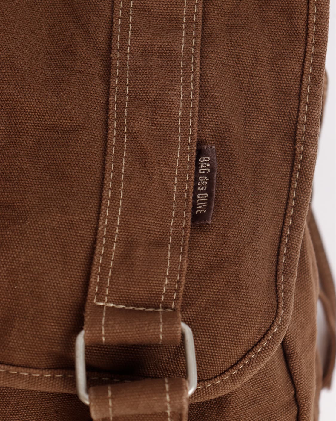 [BAG DES OLIVE] 브라운 캔버스 럭색 상품이미지3