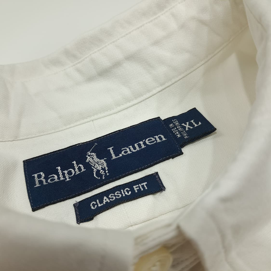 CL465 XL 폴로 00s 코튼 RL08자수 화이트 셔츠 남방 상품이미지3