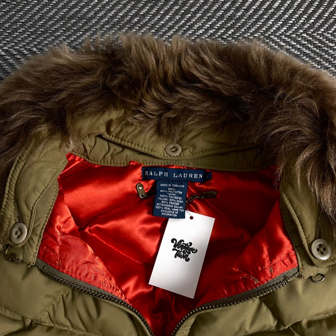 폴로 랄프로렌 우먼스 벨티드 라쿤 다운 패딩o 2843 상품이미지4