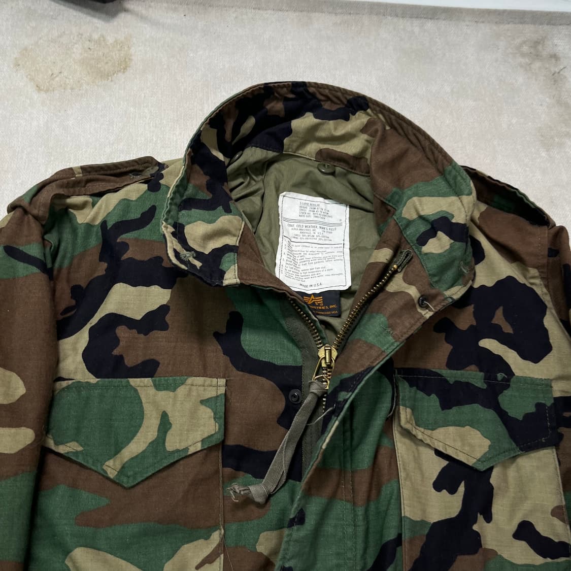 105 알파인더스트리 밀리터리 개구리 야상 자켓 상품이미지2