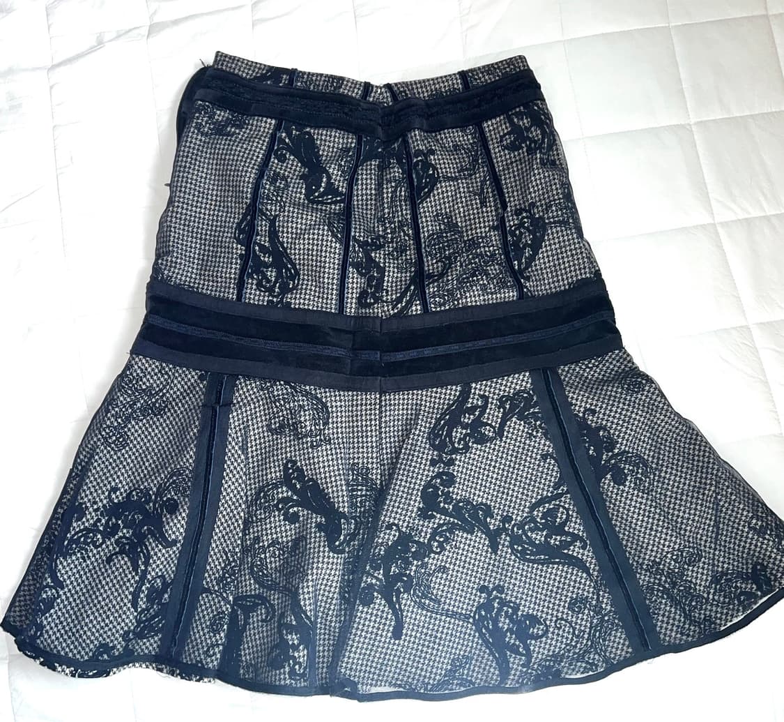 고딕 엔틱 시스루 레이어 미디스커트 치마 상품이미지2